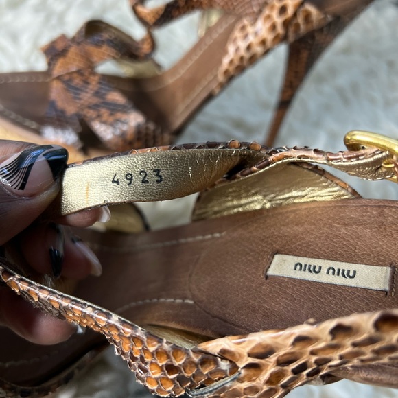Miu Miu snake skin platform heels size EU41 - Picture 5 of 7